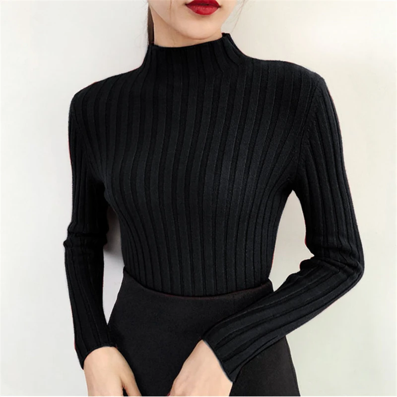 Winter Women Knitted Solid Sweater And Pullovers O-Neck Casual Vintage Sueter Mujer Tops Long Sleeve Ladies Sweet Korean Jumper | Женская