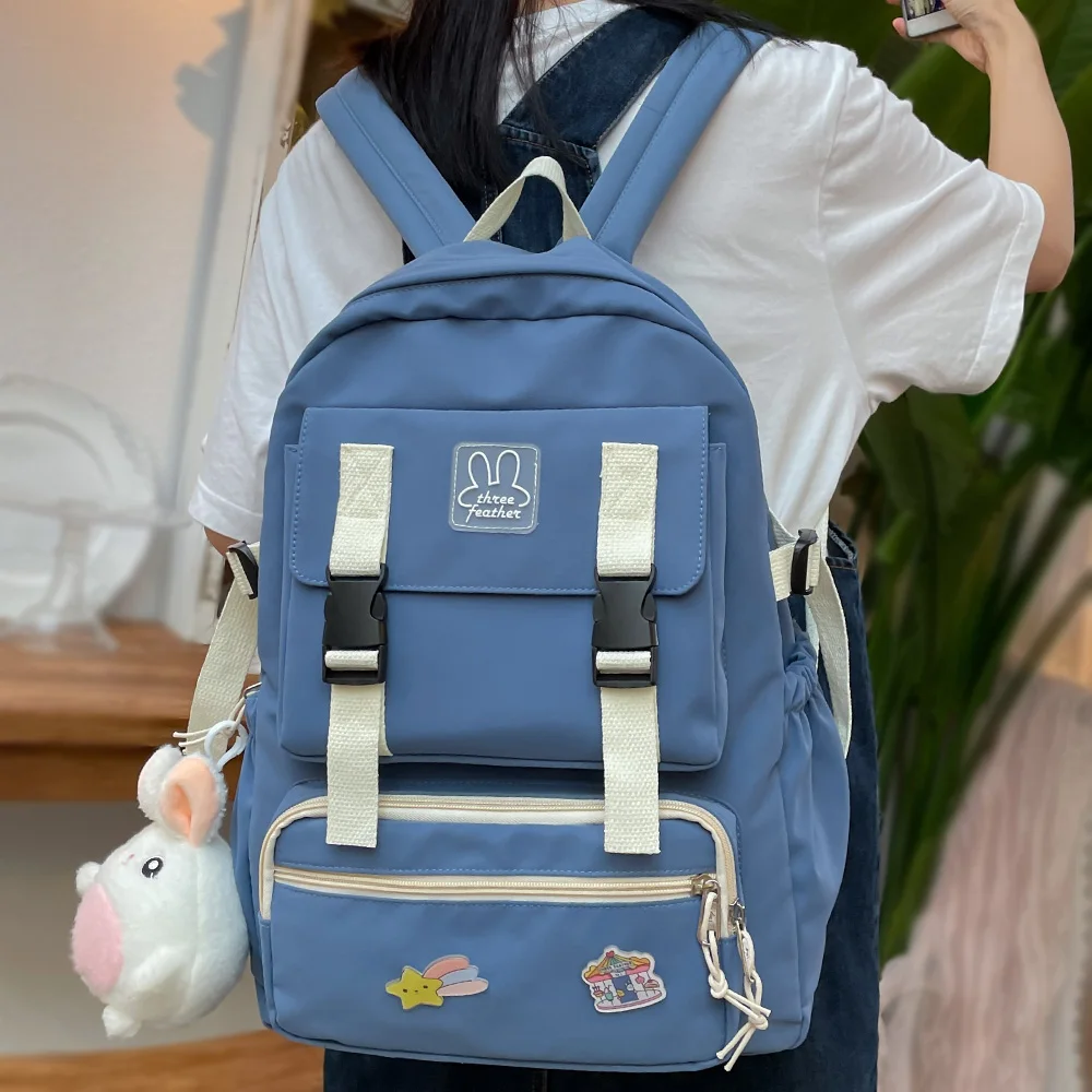 

Рюкзак женский нейлоновый, водонепроницаемый, для ноутбука, в стиле Харадзюку