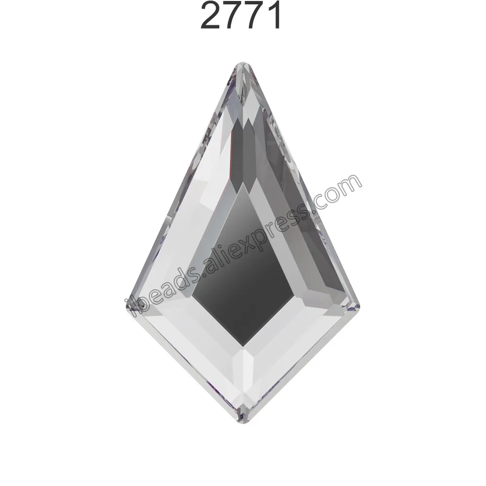 2 шт.) оригинальные стразы Swarovski 2771 Kite с плоской задней поверхностью, Стразы без горячей фиксации для дизайна ногтей