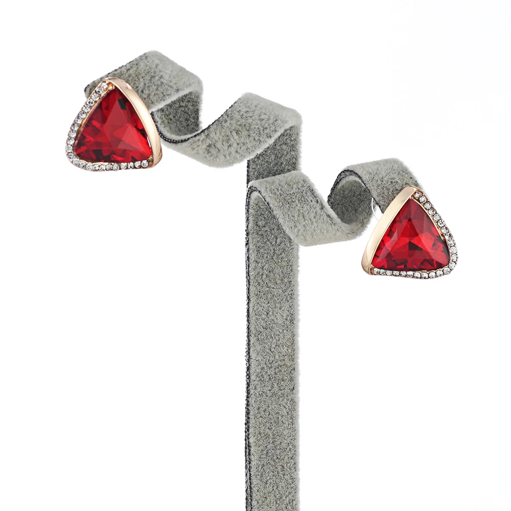 

Fashion glass stone colored stud earring