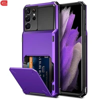 wallet card slot case for samsung galaxy s21 note 20 s20 ultra s20 fe s10 s9 note 10 9 plus flip pc pocket armor bumper cover