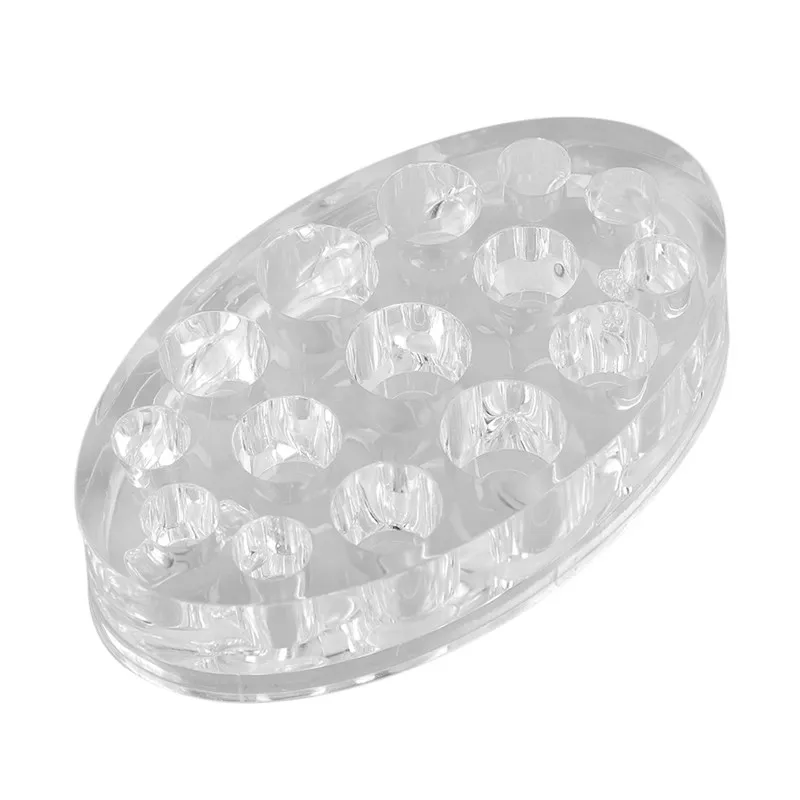 

15 Holes Multisize Acrylic Tattoo Pigment Oval Cups Stand Holder Permanent Makeup Accessories Tattoo Ink Caps Storage Container