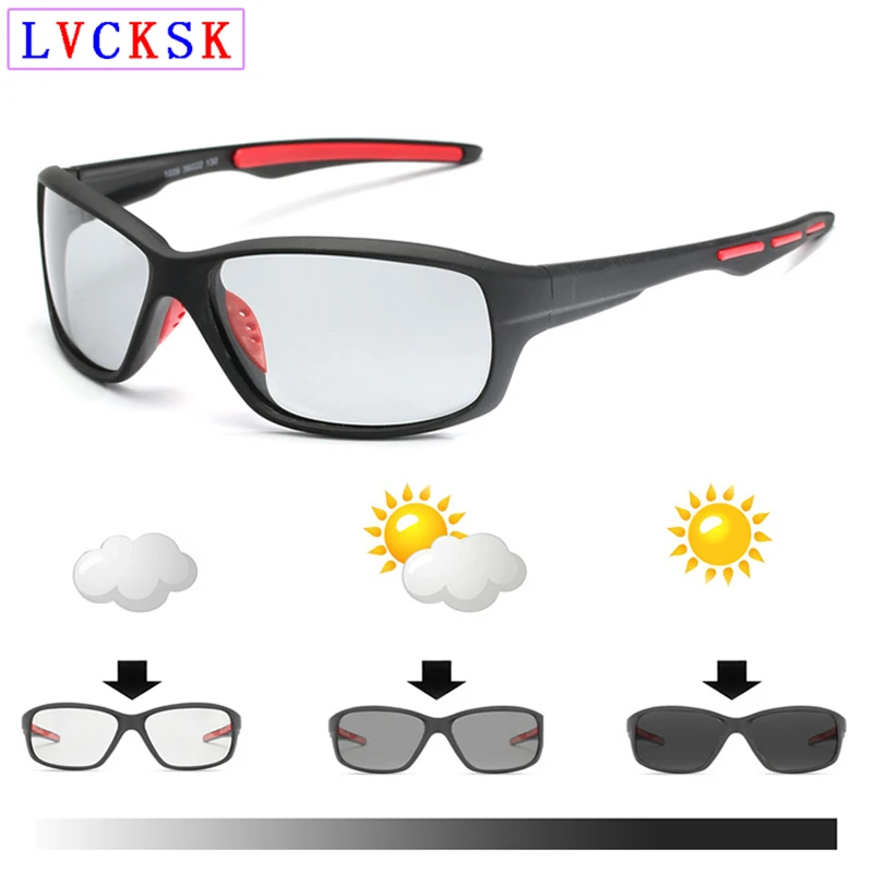 Женские мужские черные солнцезащитные очки высокой четкости поляризованный фотохромный спортивные