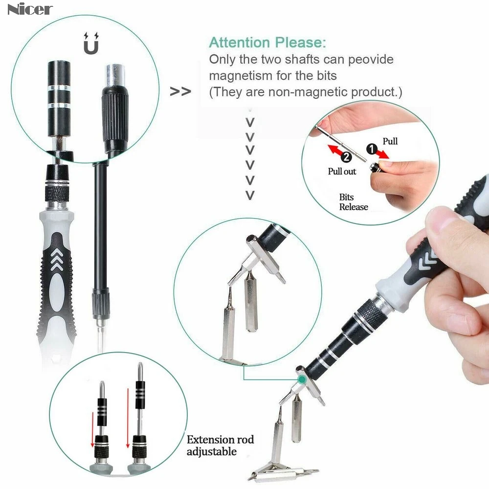 115 In 1 Screwdriver Set Mini Electric Precision For Iphone Huawei Tablet Ipad Home Tool | Дом и сад