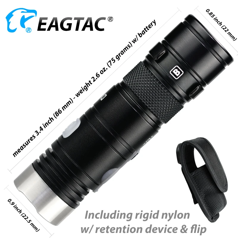 Светодиодный перезаряжаемый фонарик EAGTAC DX3B MINI PRO XHP50.2 2480 люмен программируемый