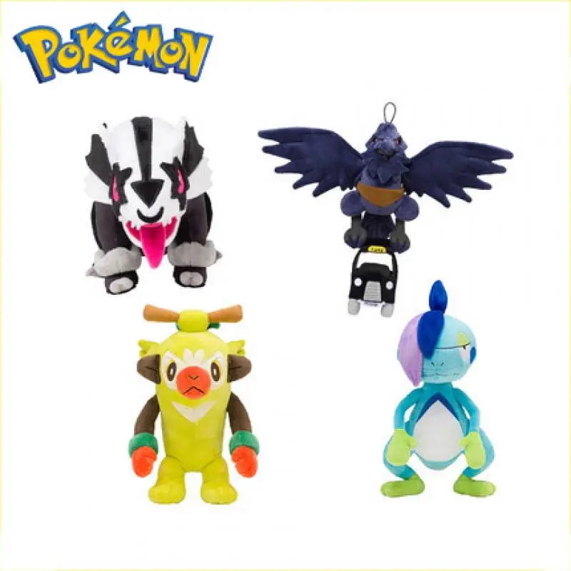 Покемон Плюшевая Кукла Drizzile Linoone Thwackey Corviknight аниме оригинальная кавайная милая мягкая игрушка животные марионетка подарки