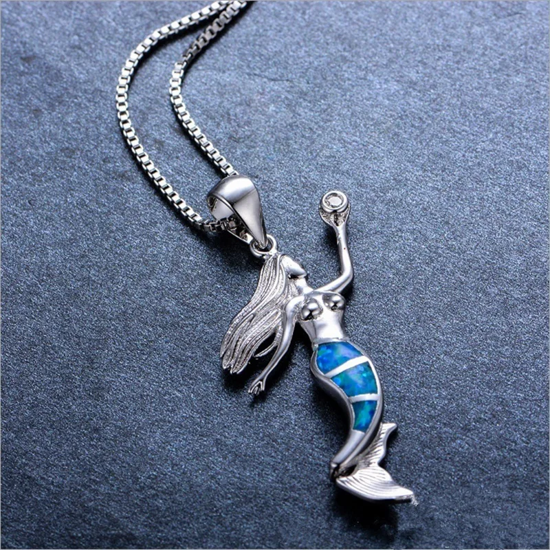 Классические роскошные женские ювелирные изделия модное синее ожерелье с