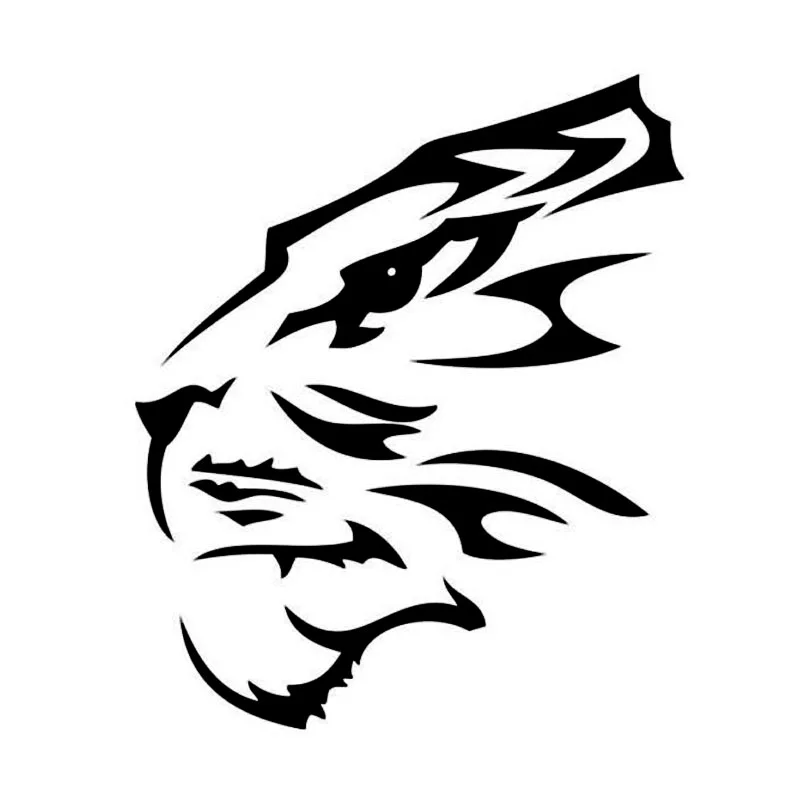 13.1CM*10.9CM Funny Tiger Head Car Sticker Vinyl Decorative Decals Cool Animal Styling | Автомобили и мотоциклы