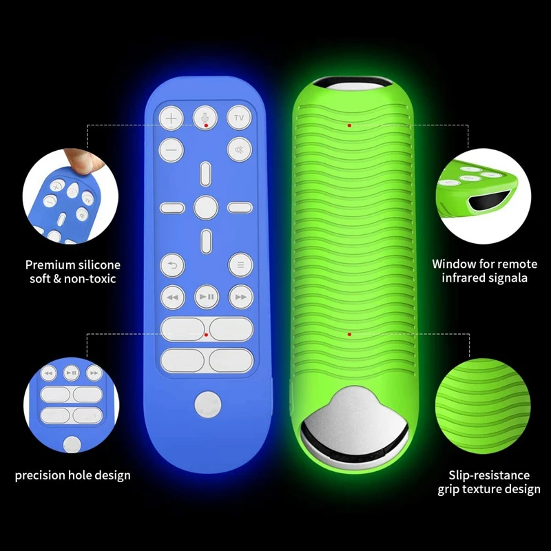 

2 Pcs Shockproof Anti-Slip Silicone Protective Cover for PS5 Media Remote Washable