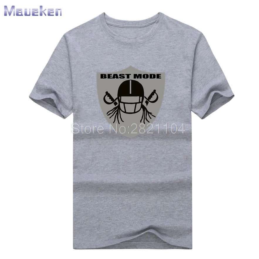 2018 Beast Mode Marshawn Lynch 24 футболки из 100% хлопка мужские модные с круглым вырезом для