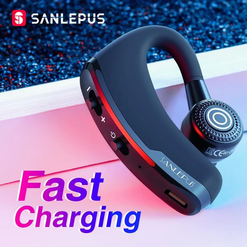 Bluetooth гарнитура SANLEPUS с микрофоном и поддержкой быстрой зарядки|Наушники