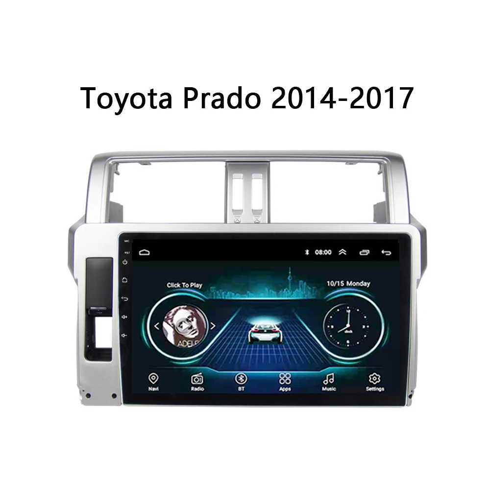 Мультимедийная система для Toyota prado 2014 2017 автомобильный Радио dvd плеер GPS стерео
