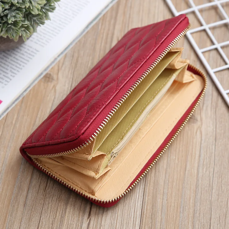 

Leather Women Wallets zipper Lady Moneybags Coin Purse Woman Envelope Wallet Money Cards ID Holder Female Purse Clutch Cartera