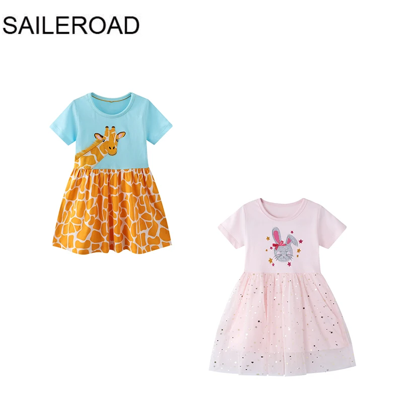 SAILEROAD 2 Шт. Звезда Блестками Лето Новорожденных Девочек Одежда Животных