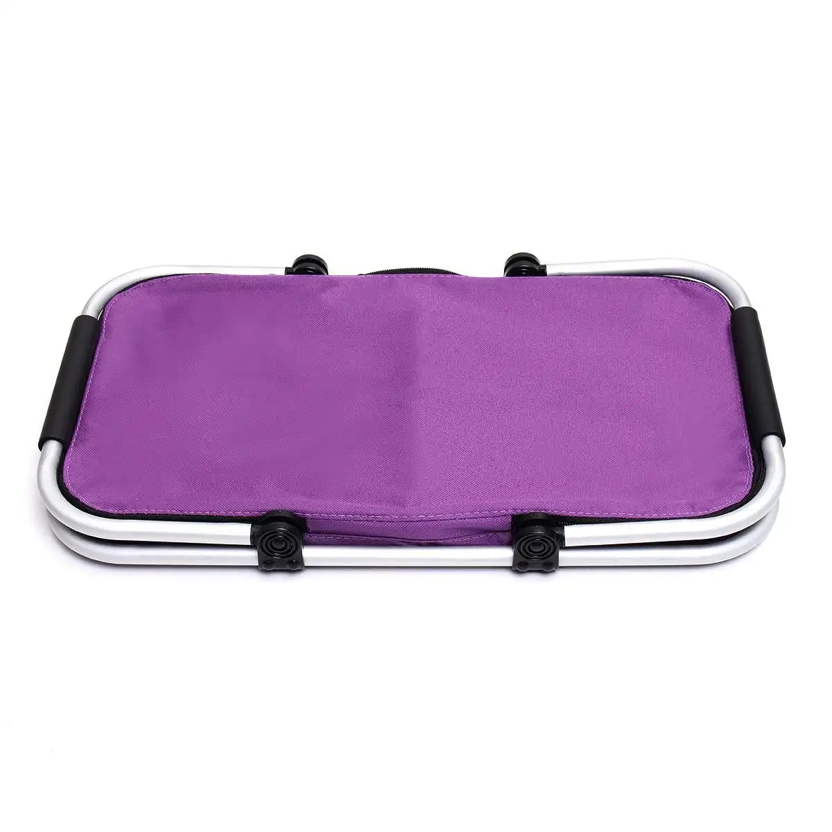 

25L Folding Picnic Basket Cooling Bag Cooler Hamper Food Lunch Pouch Outdoor Camping Travel Hamper Storage Basket Bag Box