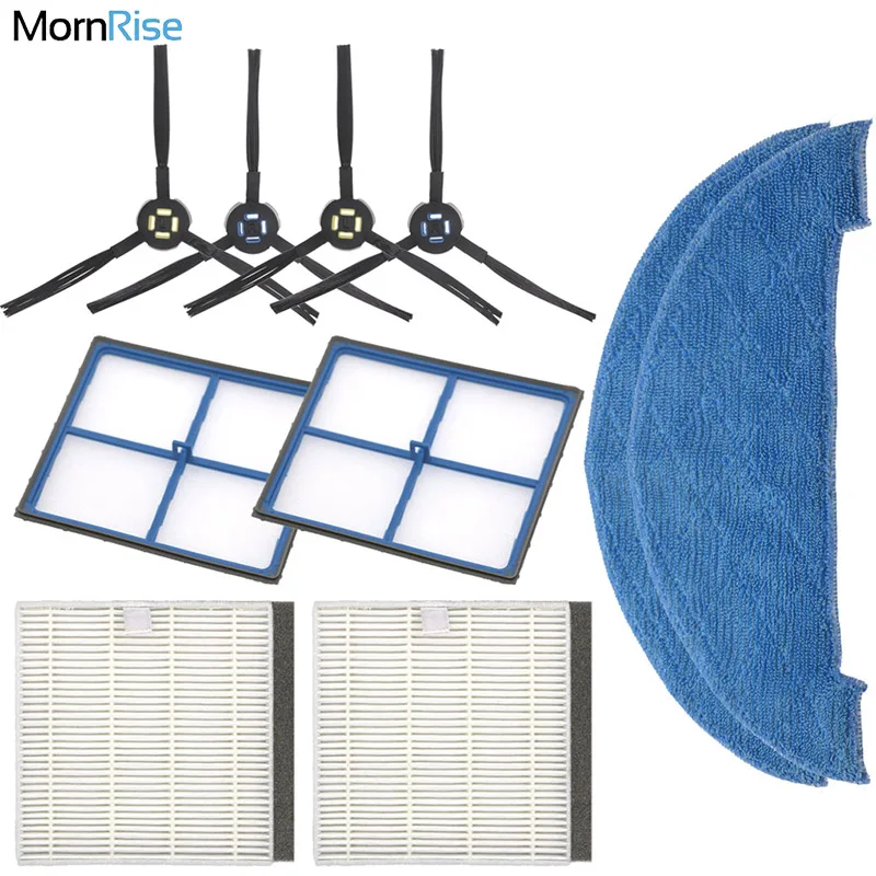 For ILIFE V8 Plus / V8S Accessories Spare Parts Robot Vacuum Cleaner Replacement Kit Consumables Side Brush HEPA Filter Rags
