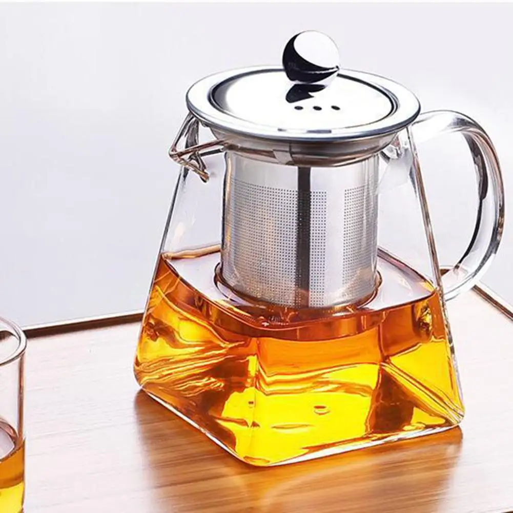 

1900ml-350ml Heat Resistant Glass Teapot Flower Tea Set Kettle Coffee Tea Pot Drinkware Set Stainless Steel Strainer Teapot New