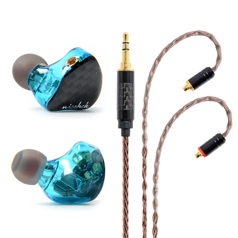 Наушники вкладыши NiceHCK FW6 6BA 6 сбалансированных якорей съемный кабель MMCX Hi Fi