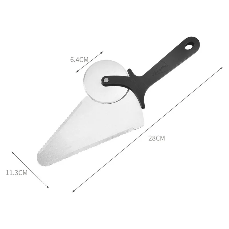 

Two-in-one Pizza Cutter with Stainless Steel Hob Pizza Cut Western Food Baking Tools