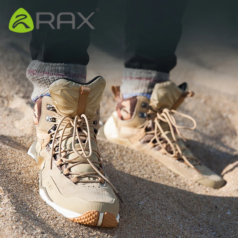 Beli RAX Pria Tahan Air Sepatu Hiking Kulit Asli Trekking Sepatu Taktis Luar Ruangan Semata Kaki Berjalan Sepatu Gunung
