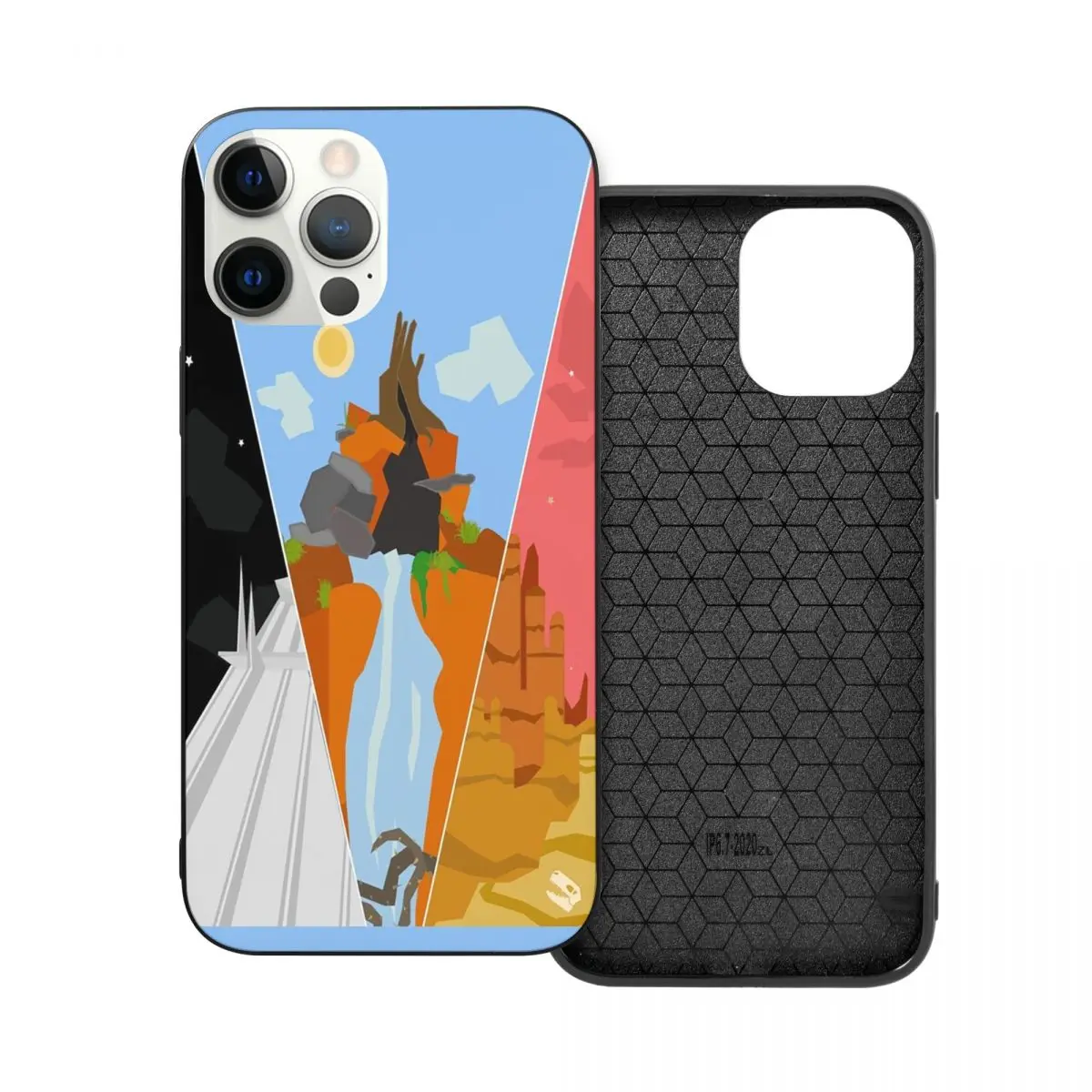 

The Mountains PC Glass TPU Phone Bumper for iPhone 13 12 11 Xs Xr X Pro Max Mini 7 8 Se2 Plus 6 6S