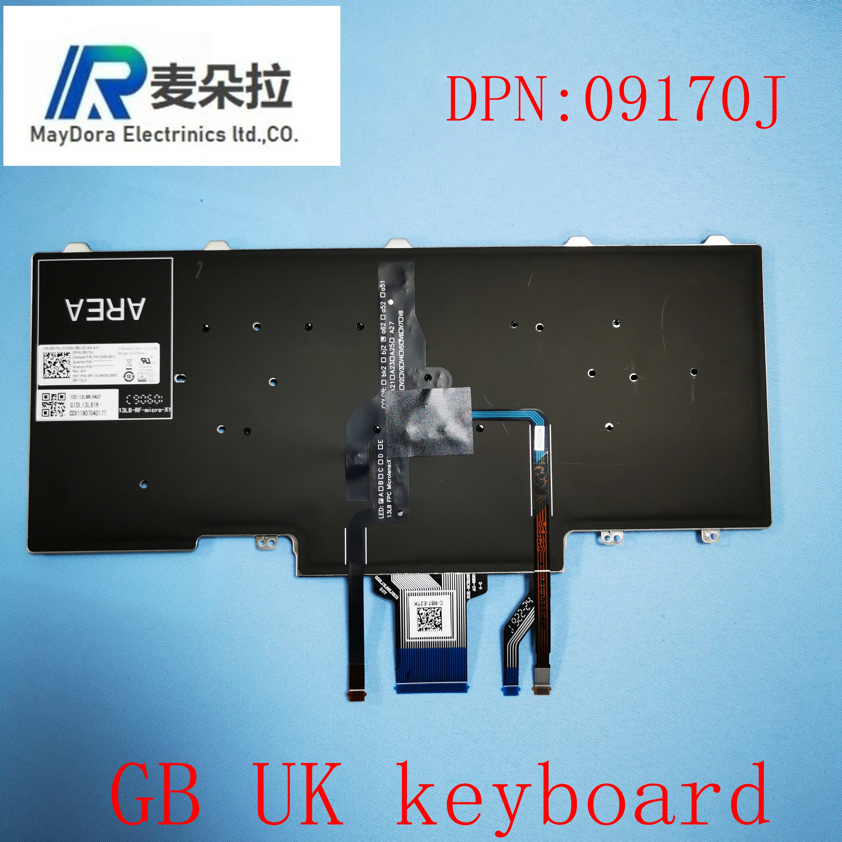 Клавиатура с подсветкой UK/GB для ноутбука DELL LATITUDE E5450 5470 5480 5490 E7450 7470 7480 7490 truckpoint 09170J
