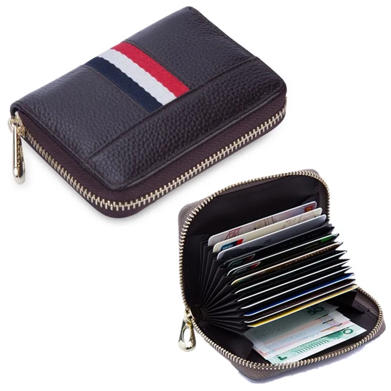 Визитница из натуральной кожи для мужчин и женщин кошелек воловьей визиток