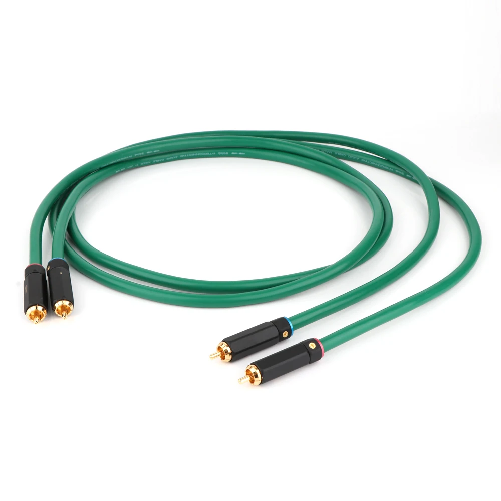 

Pair HI-End 2328 Audio signal Cable connector wire HIFI Interconnect Cable 6N OFC RCA Male to Male RCA Audio Cable