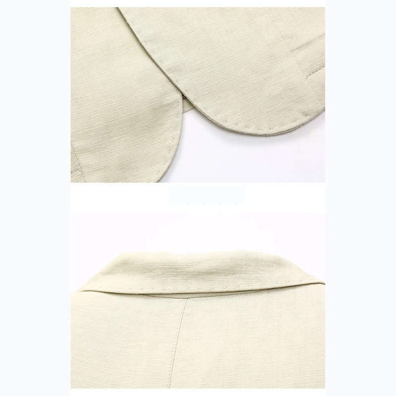 SHENRUN Новое поступление летний льняной Повседневный приталенный Мужской Пиджак