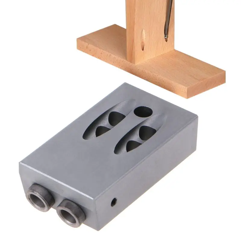

Pocket Hole Jig Woodworking Oblique Positioner Locator Tool Drill Guide With Hex Key Stopper Set