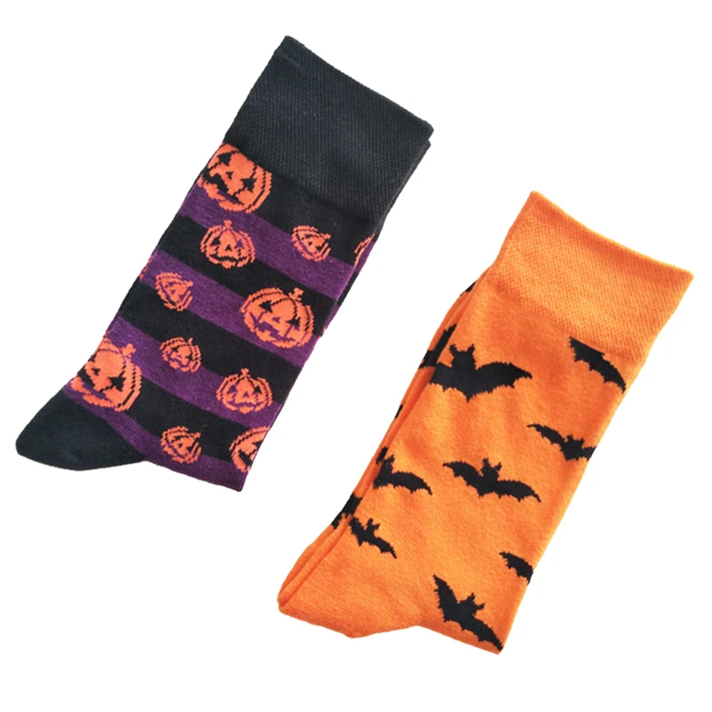 

NEW Halloween Novelty Fun Socks Cotton Halloween Pattern Crew Socks for Men Adult