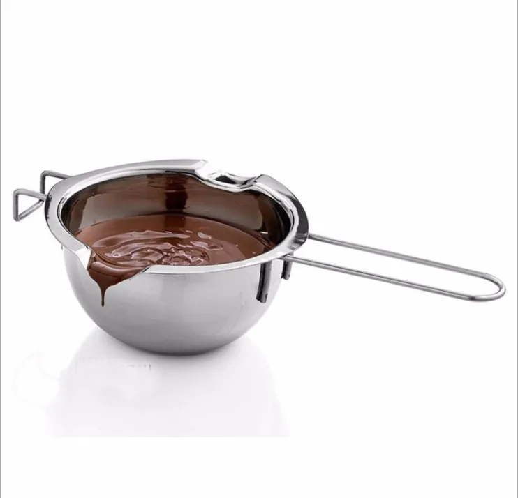 

Stainless Steel Caramel Melt Bowl Butter Pan Baking Heatin Chocolate Fondant Cheese Pan Tool Single Metal