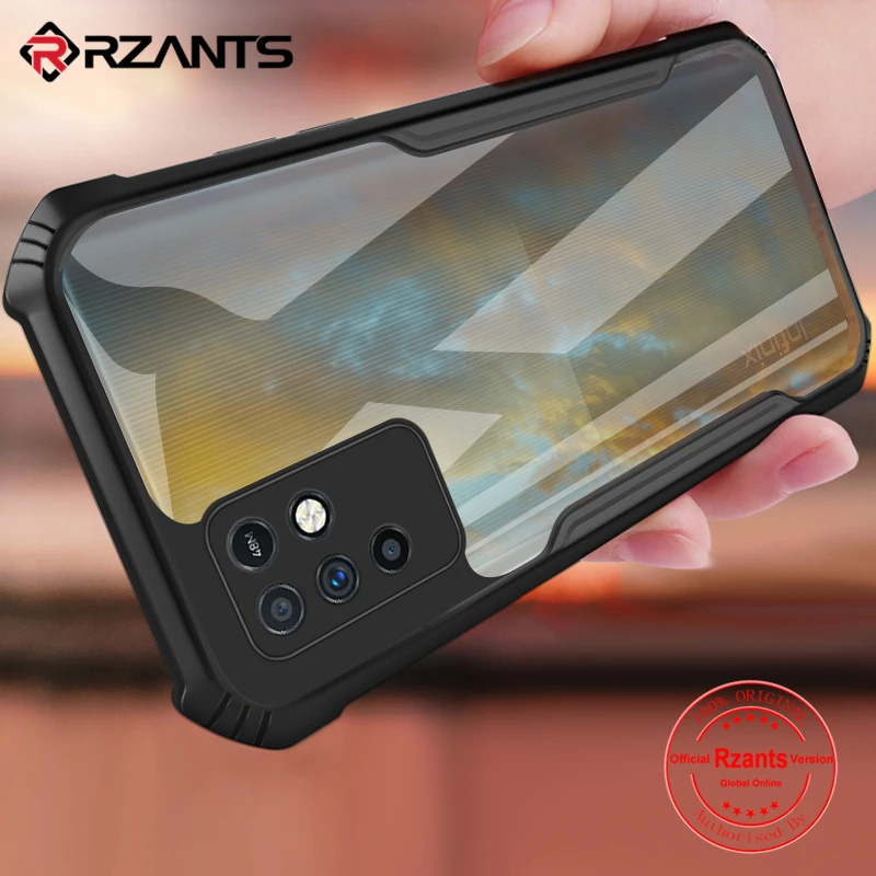 Rzants для Infinix Note 10 Pro Чехол Жесткий [Blade] ударопрочный тонкий кристально прозрачный