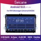 Автомагнитола Seicane QLED, 2 din, 2 + 32 ГБ, 9 дюймов, Android 10,0, GPS, аудио, мультимедийный плеер для VWVolkswagenGolfTiguanPassatb6 b5