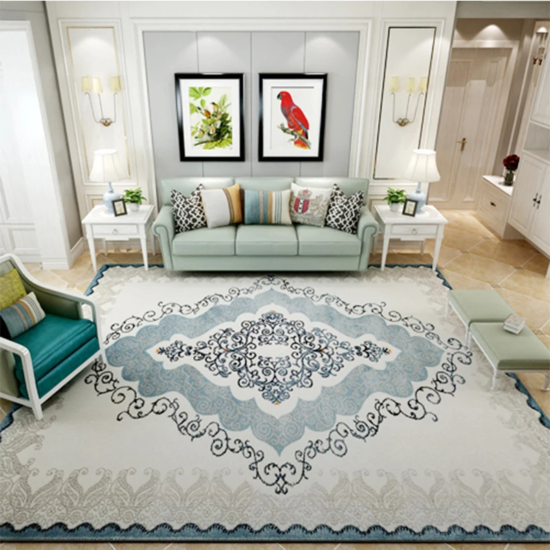 

Europe Court Luxury Living Room Carpet American Thick Bedroom Rug Modern Sofa Coffee Table Floor Mat Rugs And Carpets for Study