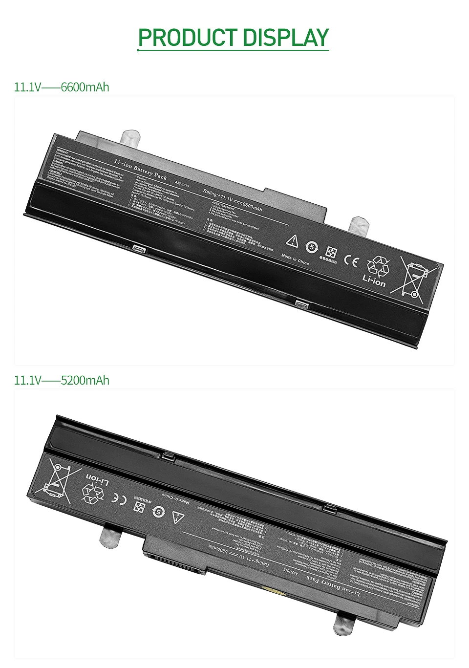 Apexway 6 ячеек 11,1 v A32-1015 Аккумулятор для ноутбука Asus Eee PC 1011B 1011BX 1011C 1011CX 1011P 1011PDX 1011PD 1011PN 1011PX