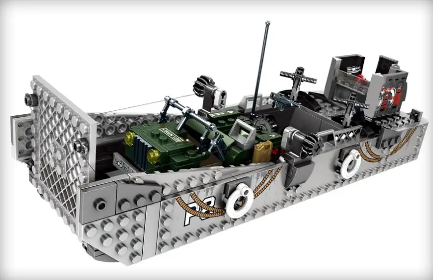 

WW2 Normandy Landing Ship Model Building Blocks Army Soldier Weapon Gun Military Vehicles Bricks Toys Gift For Children