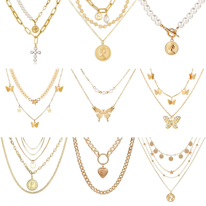 LETAPI старинных золотых Цвет монета с портретом подвес ожерелье из окисленного