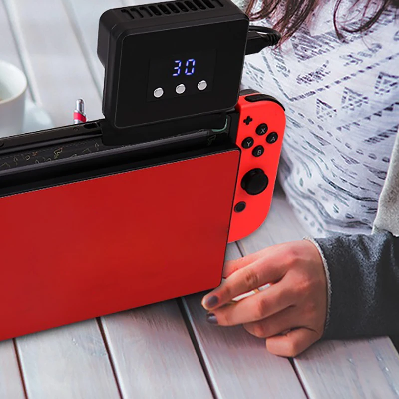 Охлаждающий вентилятор с индикатором температуры для Nintendo Switch Console Heat Sin|Запасные