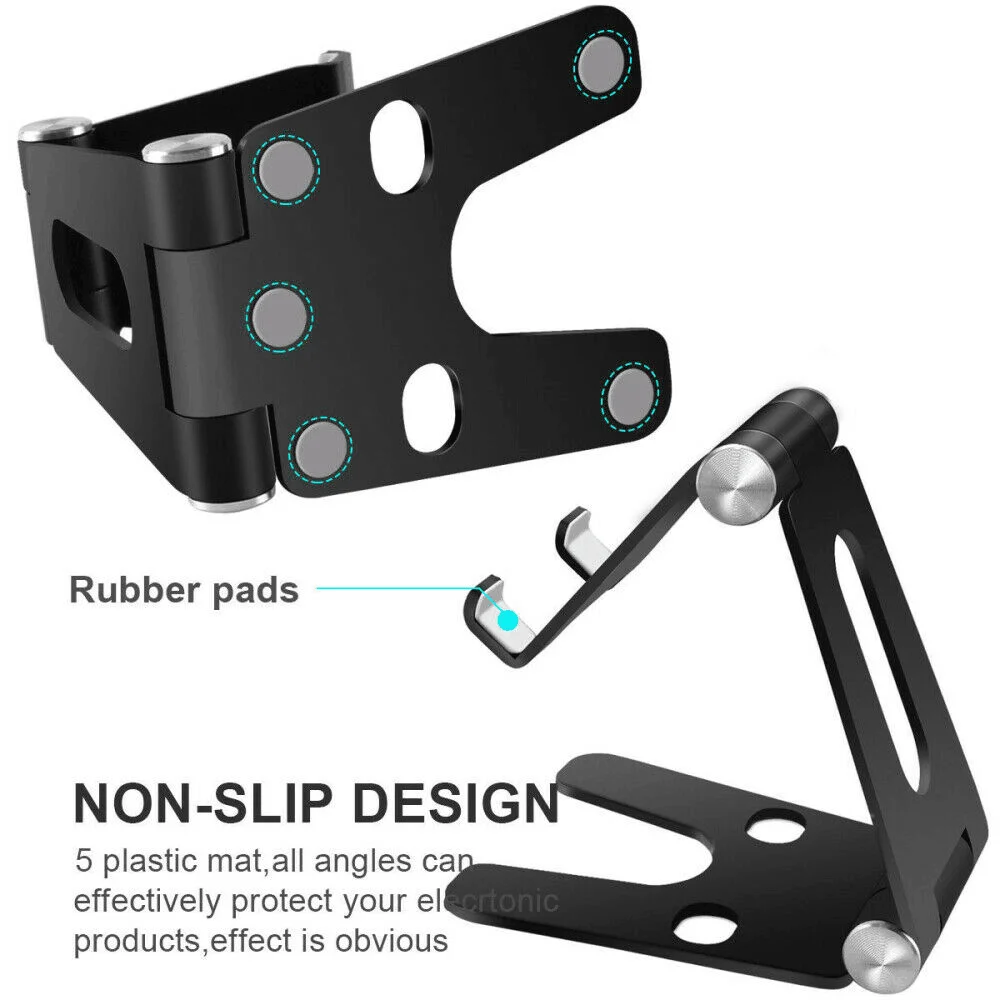 Portable Mini Mobile Phone Holder Foldable Desk Stand Adjustable Aluminium Alloy Universal for iPhone Andorid | Обустройство дома