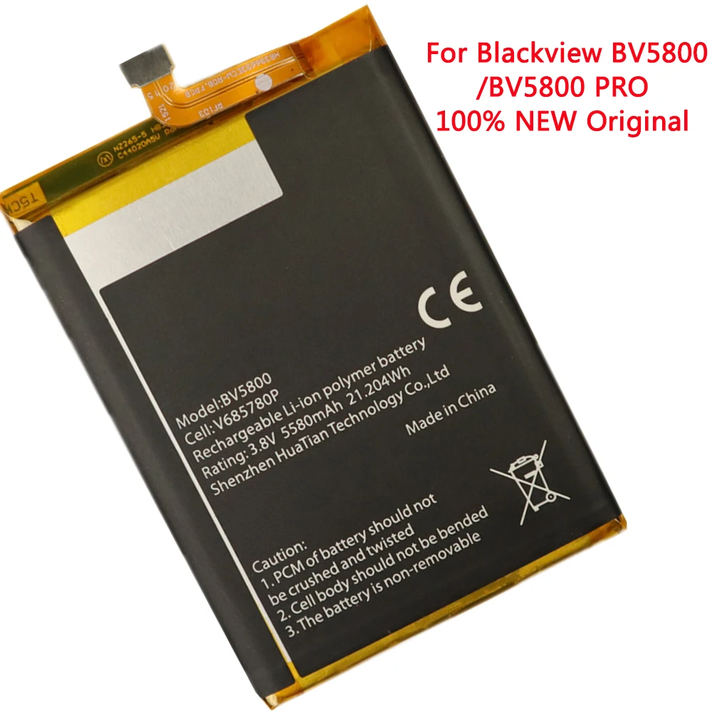 

2021 years 100% Original 5580mAh Blackview battery For Blackview BV5800 / BV5800 Pro High Quality Batteries +Tracking number