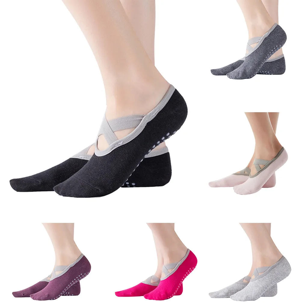 Женские носки для йоги с низким вырезом фитнеса пилатеса женские танцевальные