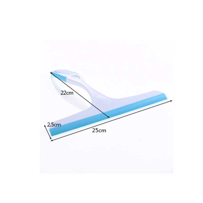 

1pcs Window Glass Wiper Practical Soft Car Glass Cleaner Brush Windshield Wiper Scraper Squeezer Home Cleaning Tools Blue