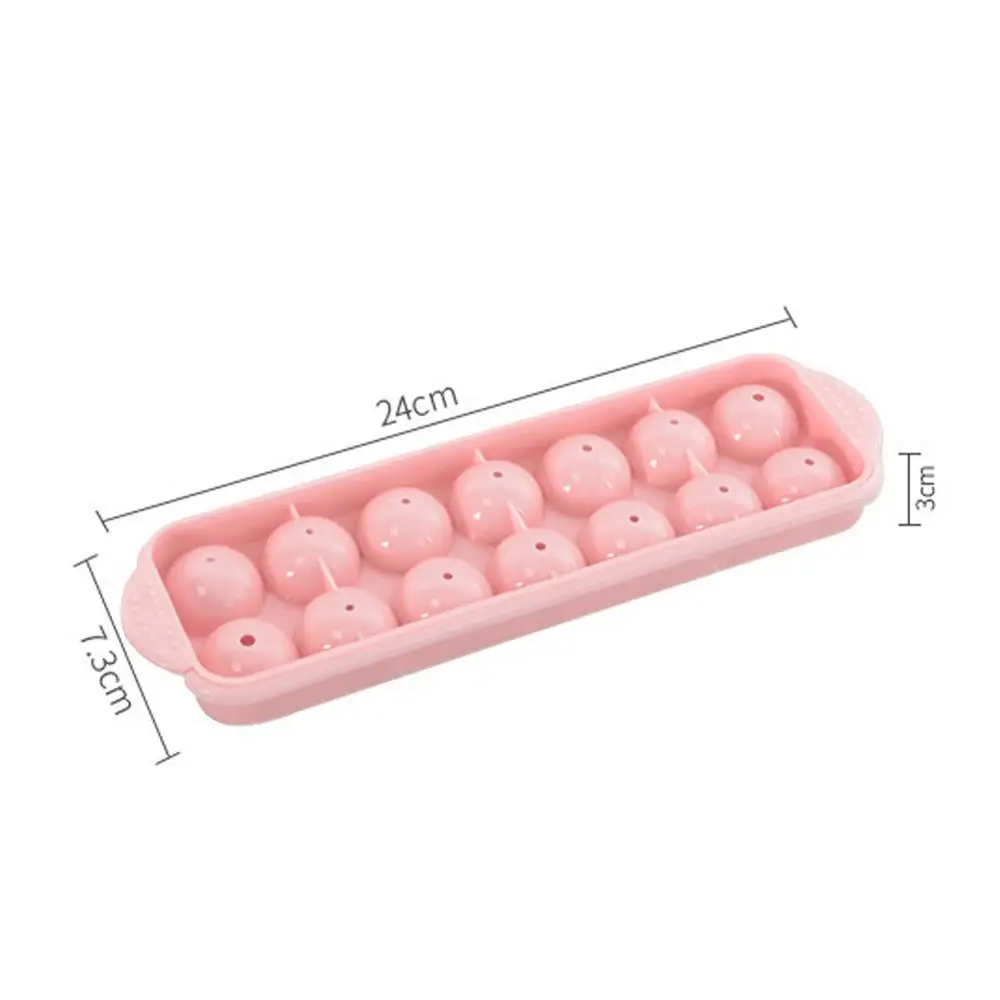 

Plastic Molds Ice Tray 14 Grid 3D Round Ice Molds Home Bar Party Use Round Ball Ice Cube Makers Kitchen DIY Ice Cream Moulds
