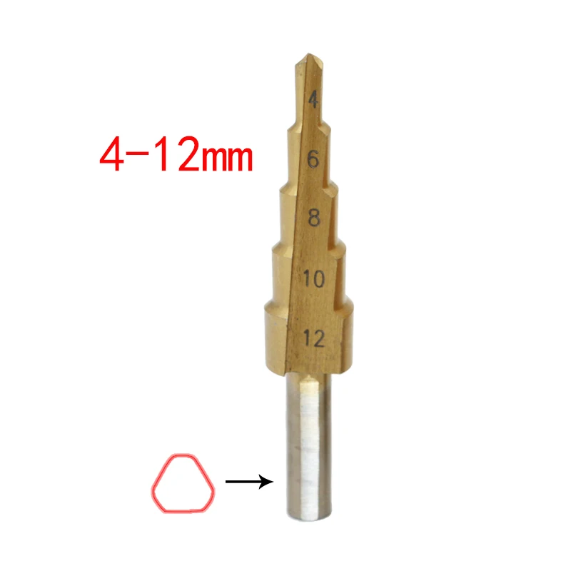 4-12mm 4-20mm 4-32mm HSS4241 Steel Large Step Cone Titanium Coated Metal Drill Bit Cut Tool Set Hole Cutter Wholesale drill kit |