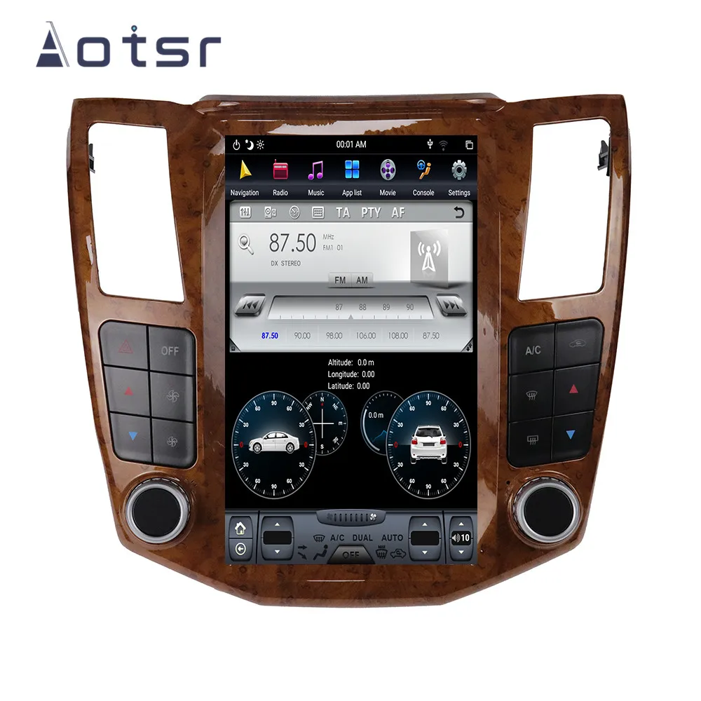 Автомобильный мультимедийный плеер Tesla Style Android 9 64G радио GPS навигация для Lexus RX300