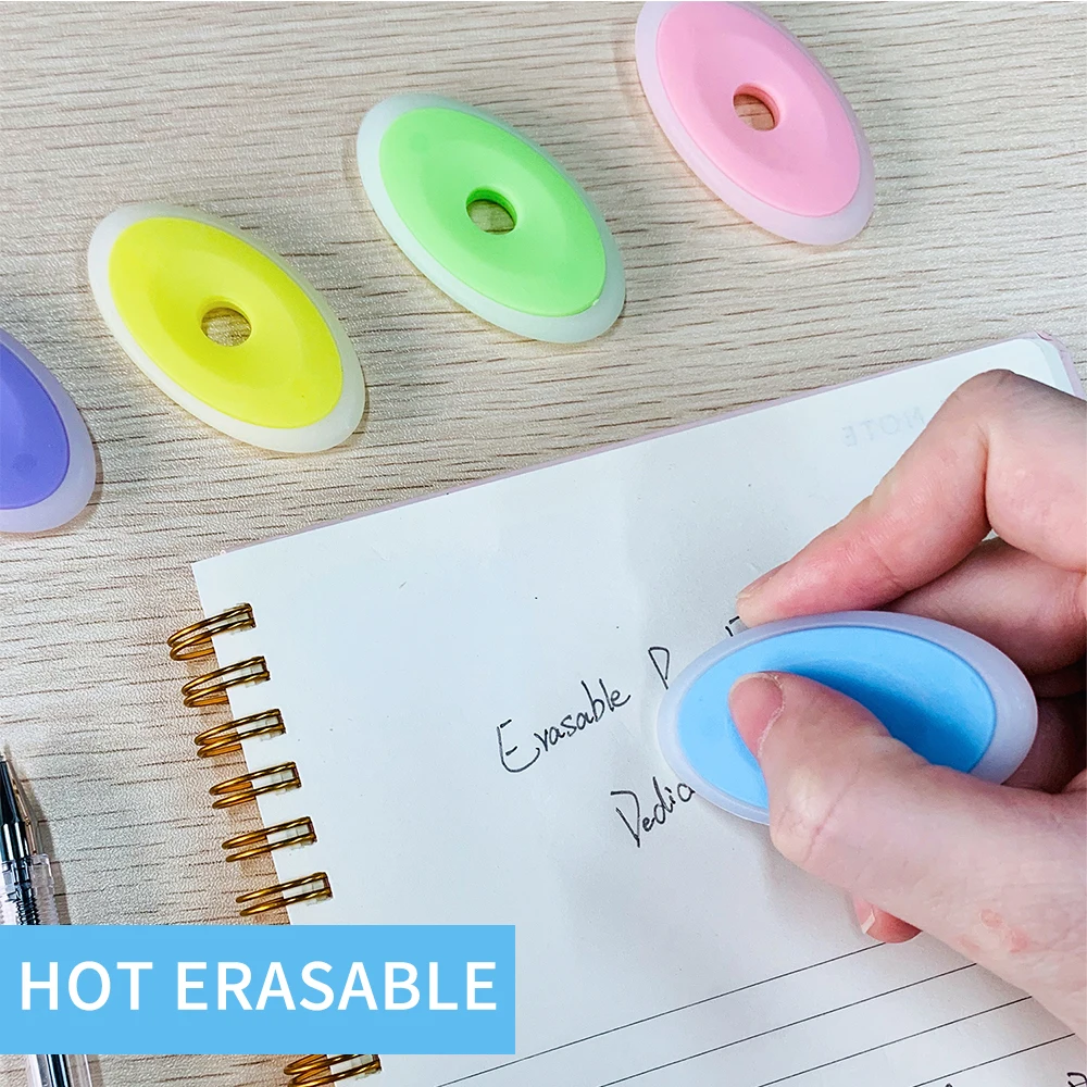 Стираемая ручка ластик Специальная резиновая мультяшная овальная шариковая с