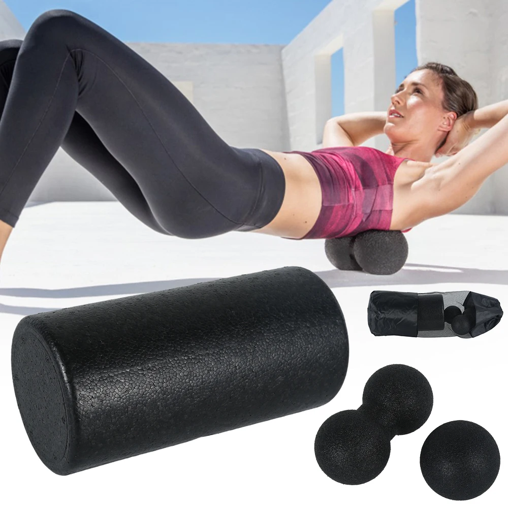 

Women Mental Yoga Foam Block Roller Peanut Ball Set Block Peanut Massage Roller Ball Therapy Relax Exercise Fitness Equipment