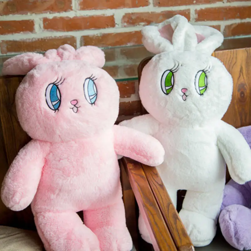 barato Womens Pelúcia Coelho Boneca Mochila Meninas Grandes Sacos De Ombro Coelho Duplo Ombro Travesseiro Cobertor Adorável