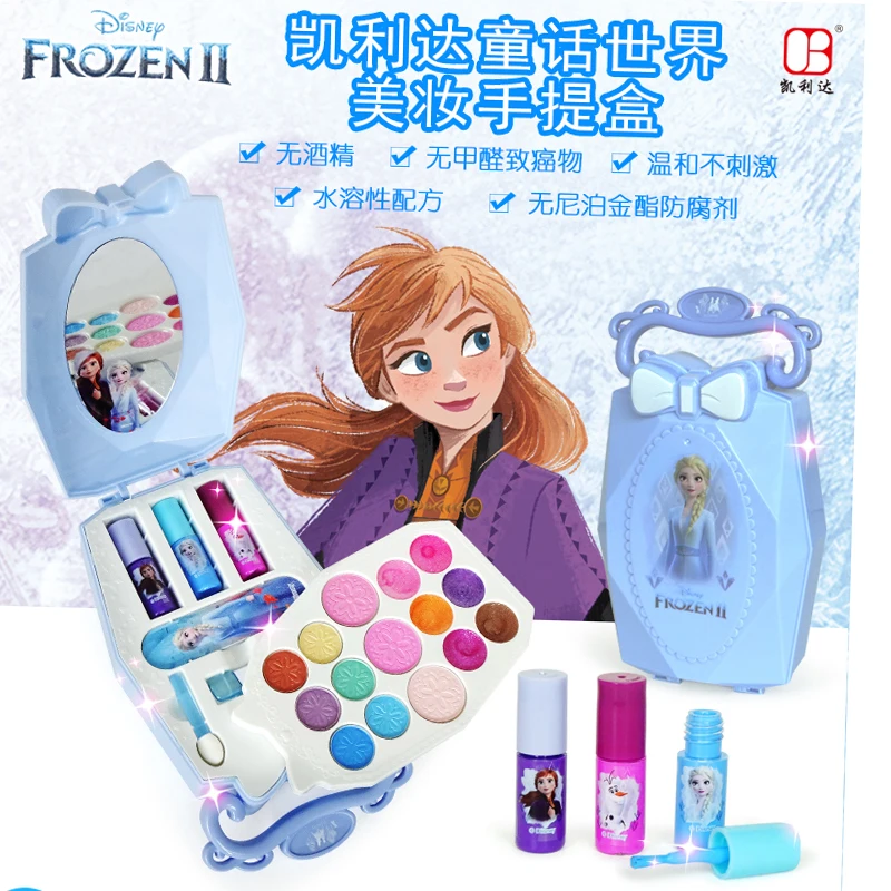 

Новые игрушки для макияжа «Холодное сердце» Disney для девочек, косметика, коробка для макияжа принцессы, набор игрушек, подарок